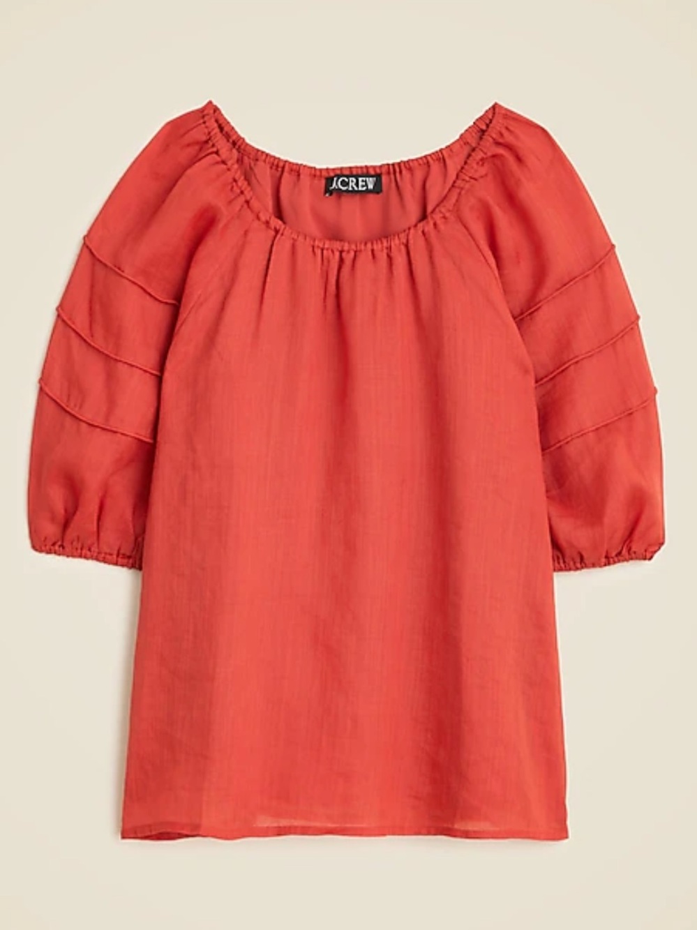 J. Crew Puff Sleeve Top In Ramie